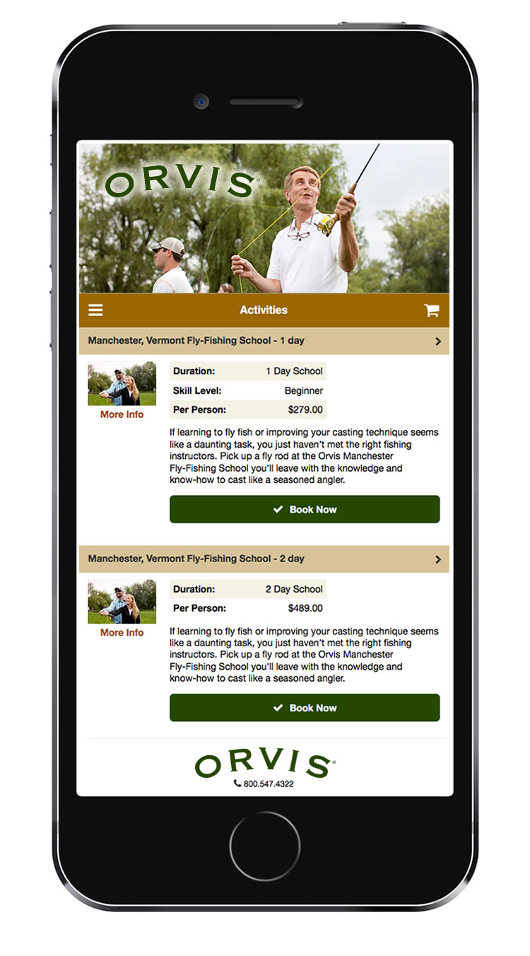 Orvis Booking App