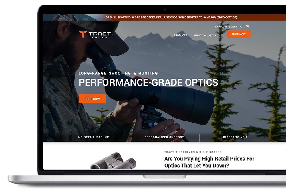 Rifle Scope Hunting Web Design