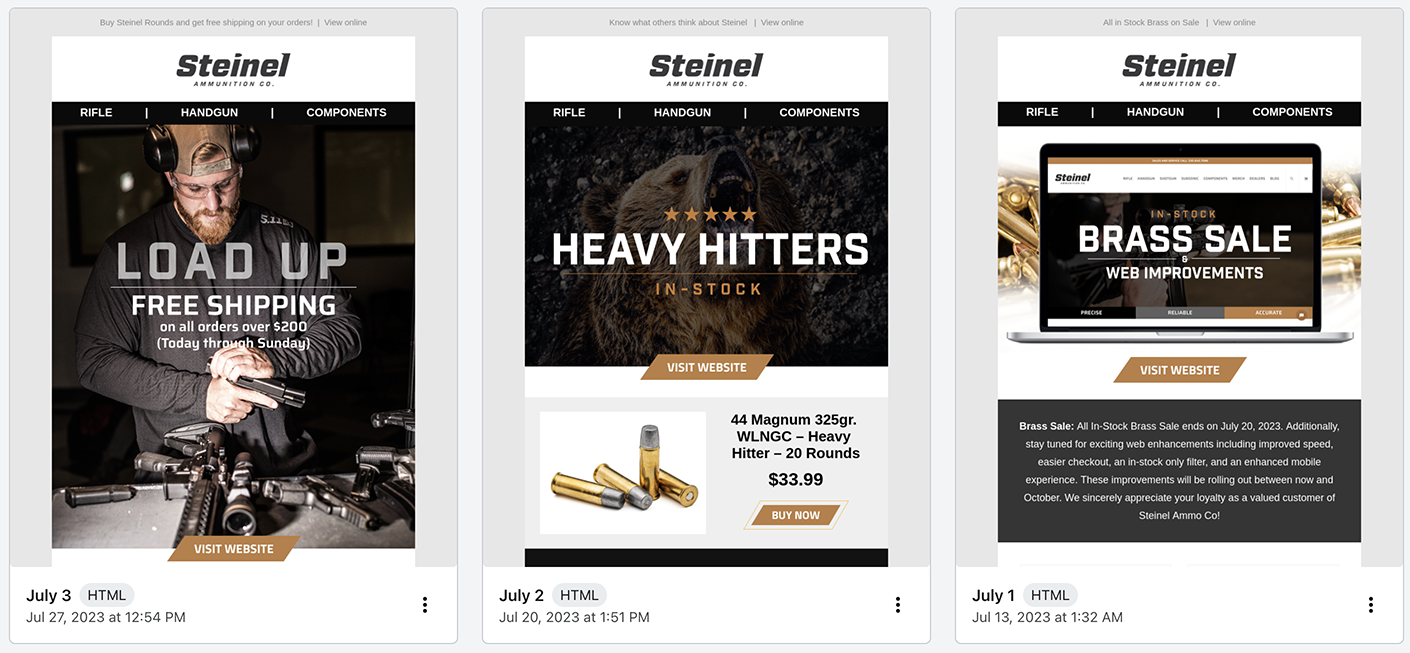 outdoor industry marketing email examples