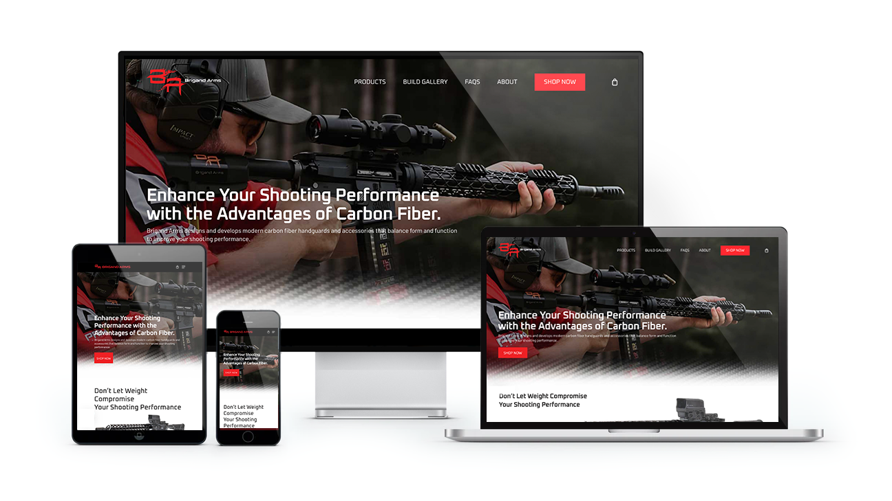 firearms shooting accessories web design