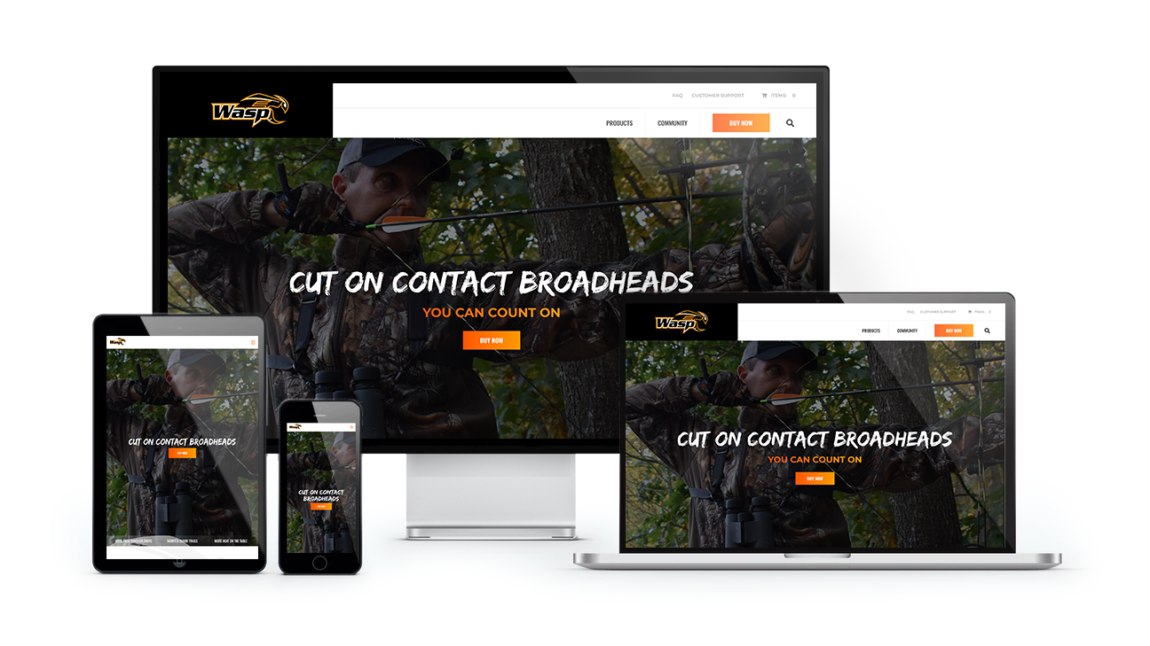 hunting archery web design